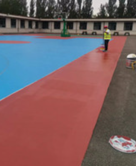 东河镇旧篮球场地面改造翻新整改   